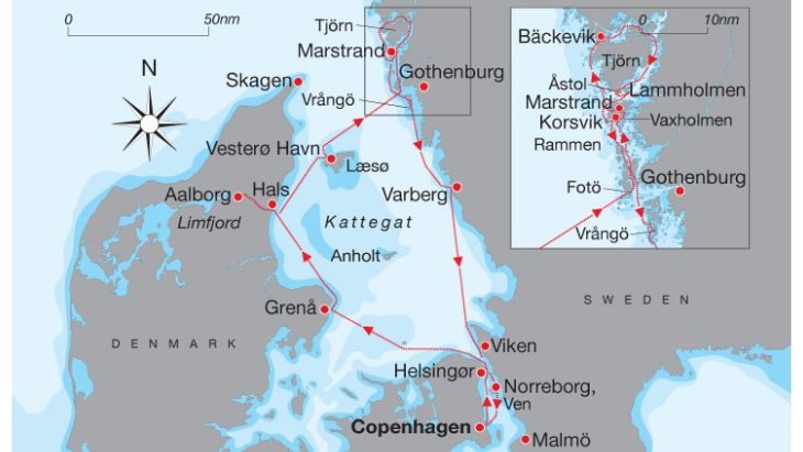 Mapa plavby PO SÚOSTROVIE GÖTEBORG